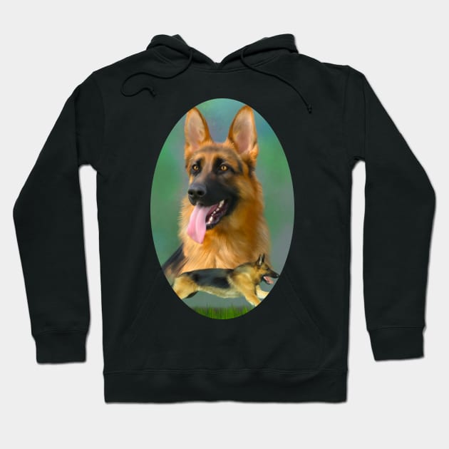 German Shepherd Breed Art Hoodie by BHDigitalArt